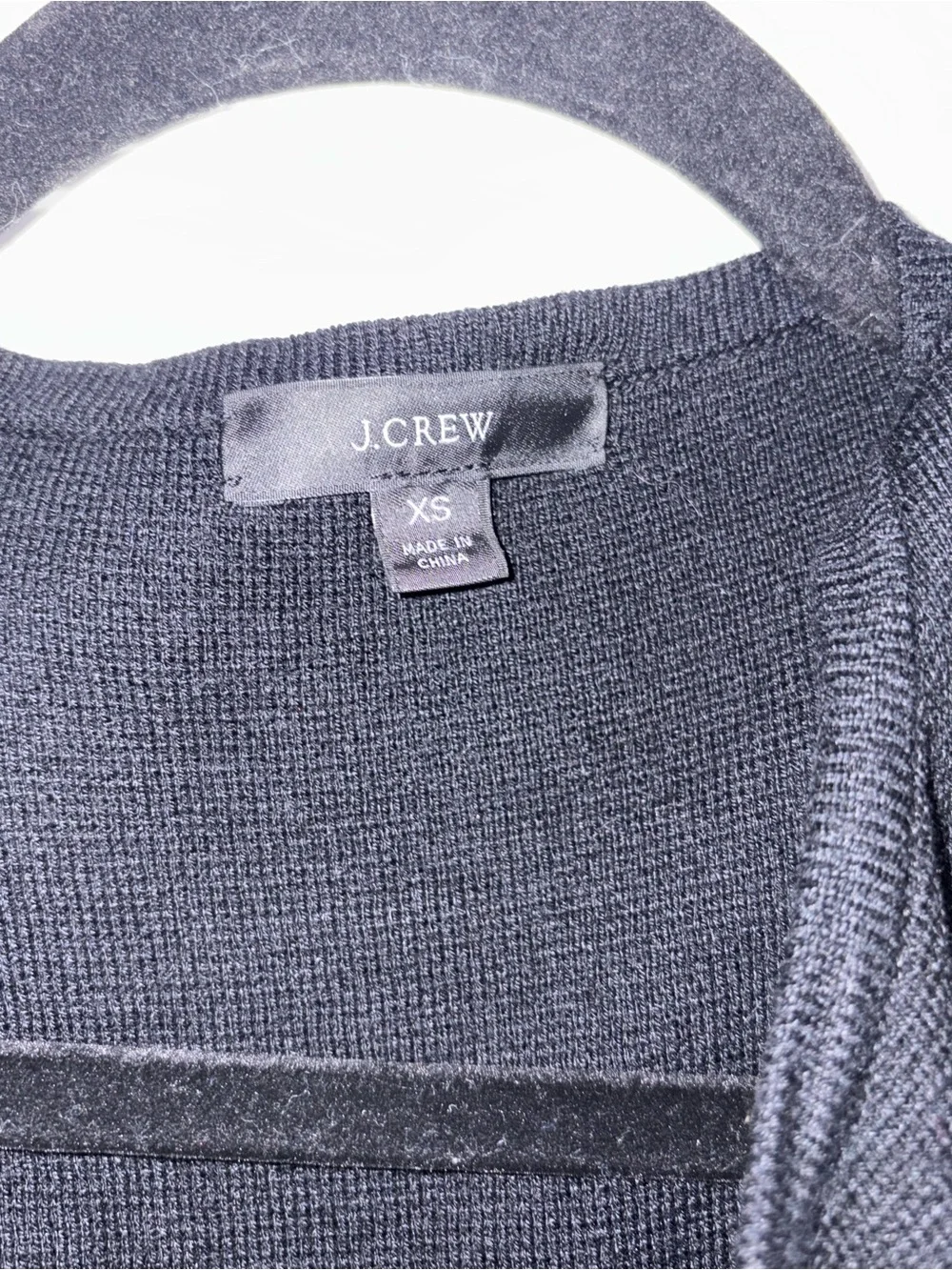 J.Crew Juliette Merino Wool Blend Sweater-Blazer Black XS Collarless Knit Jacket